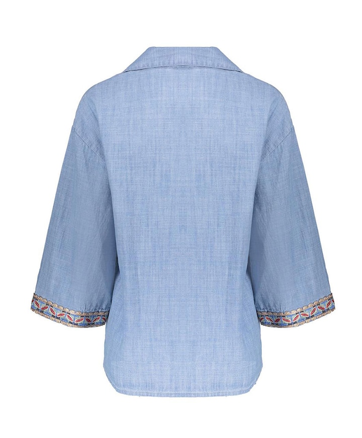 Dames blouse blauw