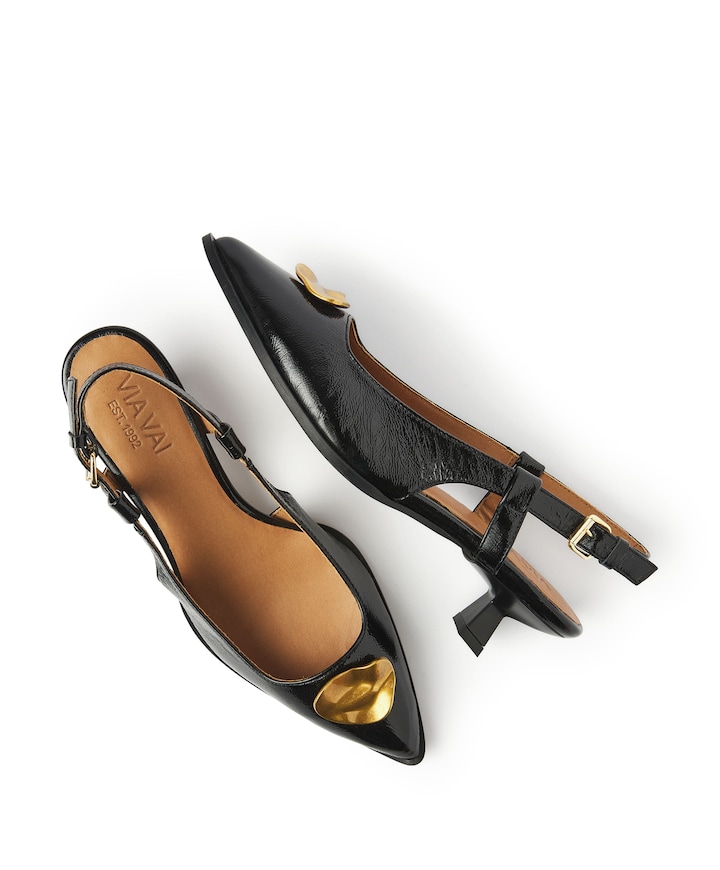 Lea Imani dames slingbacks zwart