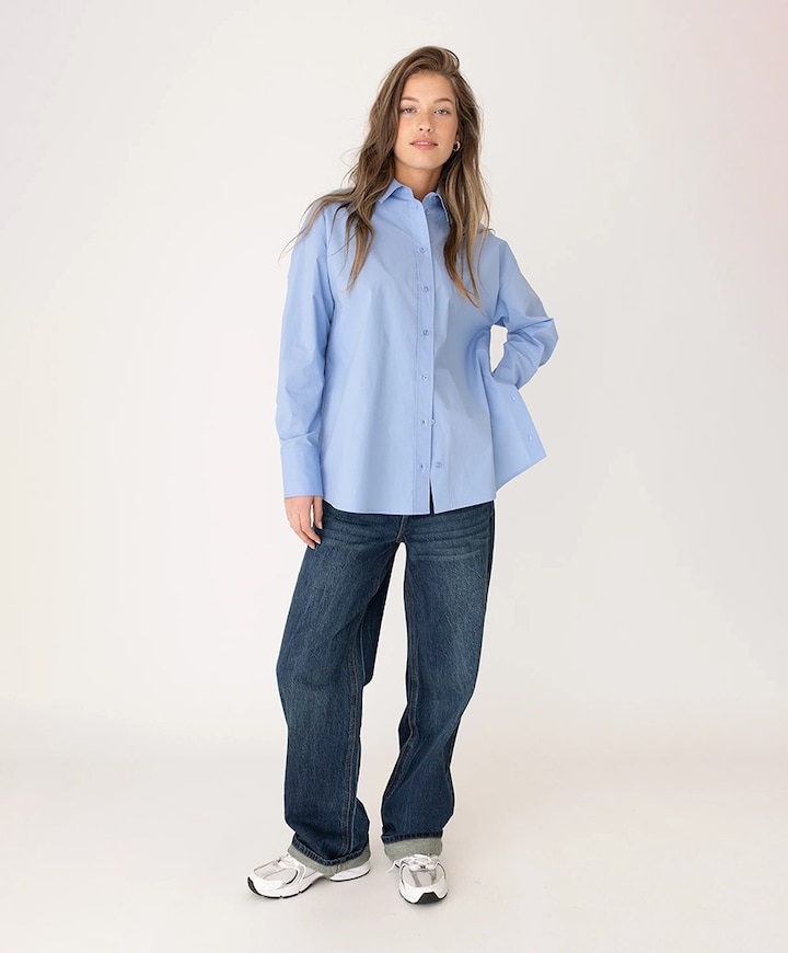 Dames blouse blauw