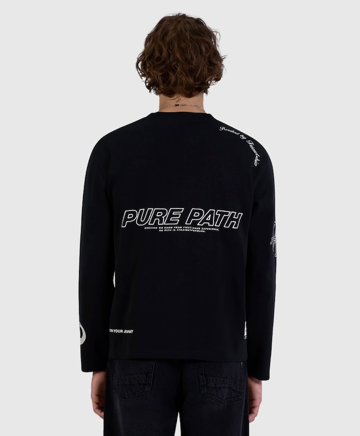 Heren longsleeve zwart
