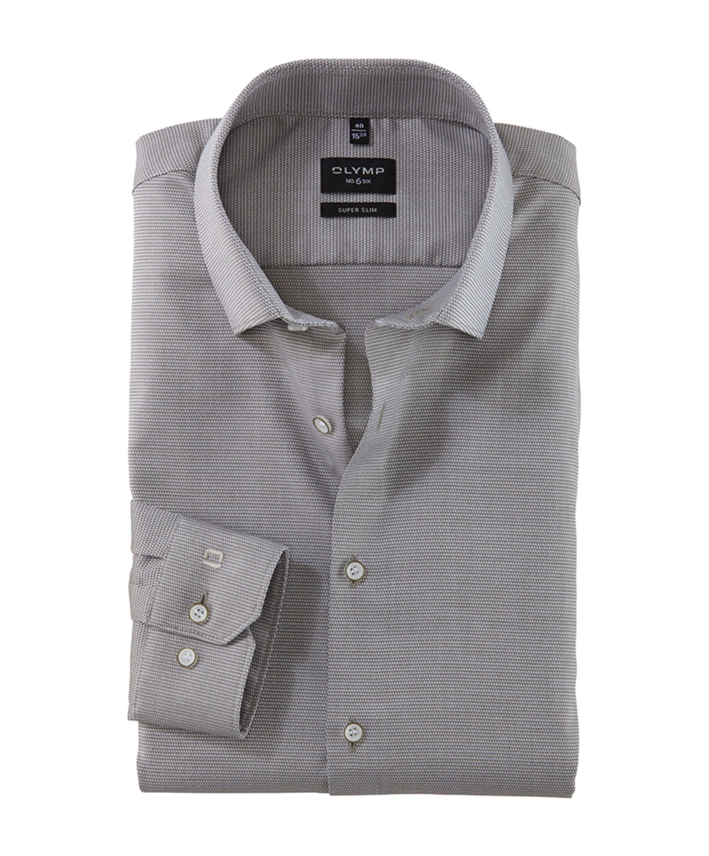 Heren overhemd lange mouw groen