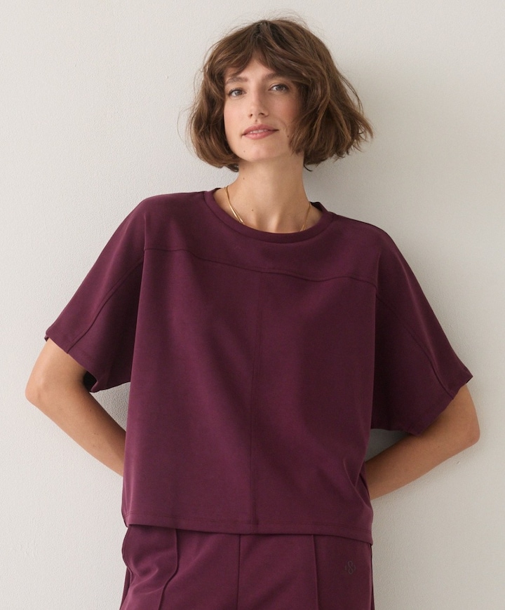 Dames T-shirt bordeaux