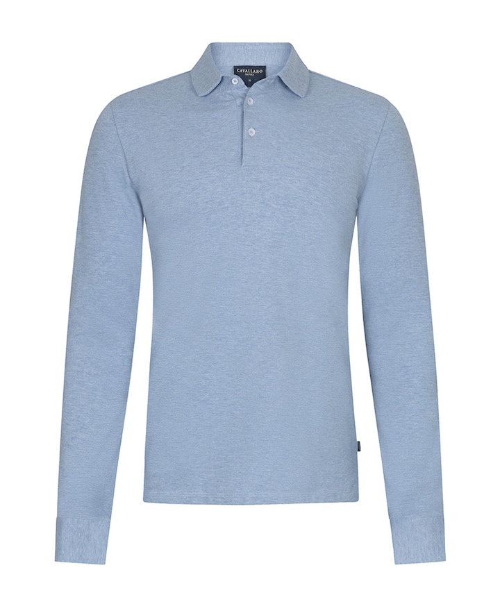 Heren polo blauw