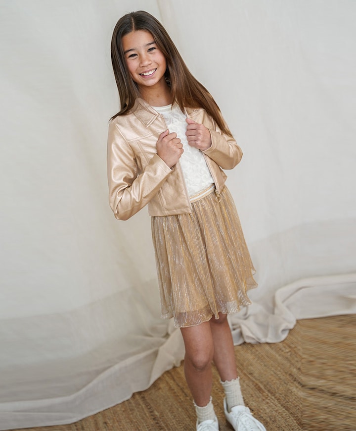 Meisjes rok goud
