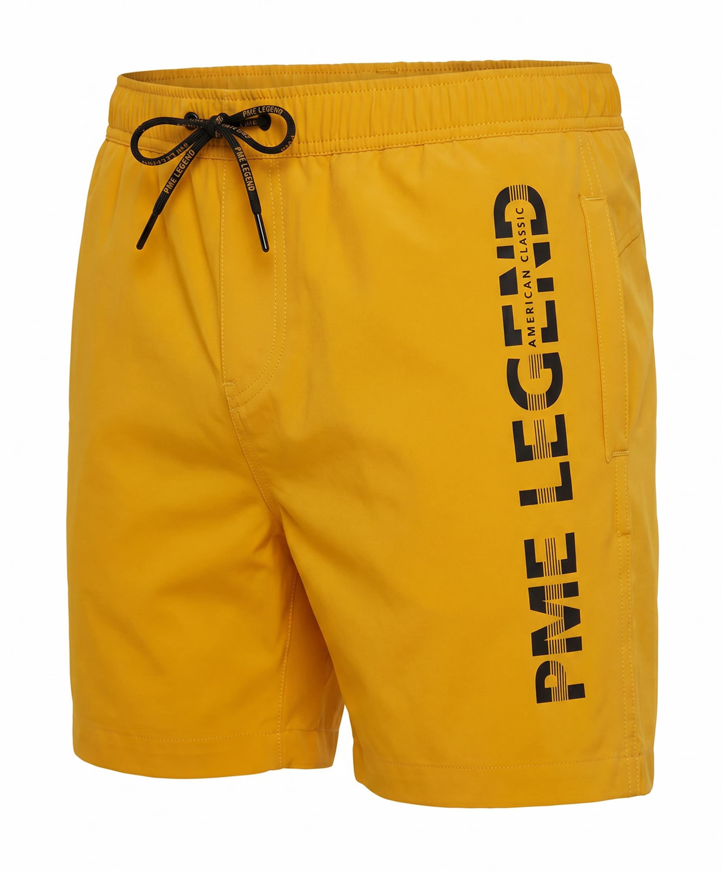 AIRFRAME SWIMSHORTS BIG LOGO PRINT heren zwembroek geel