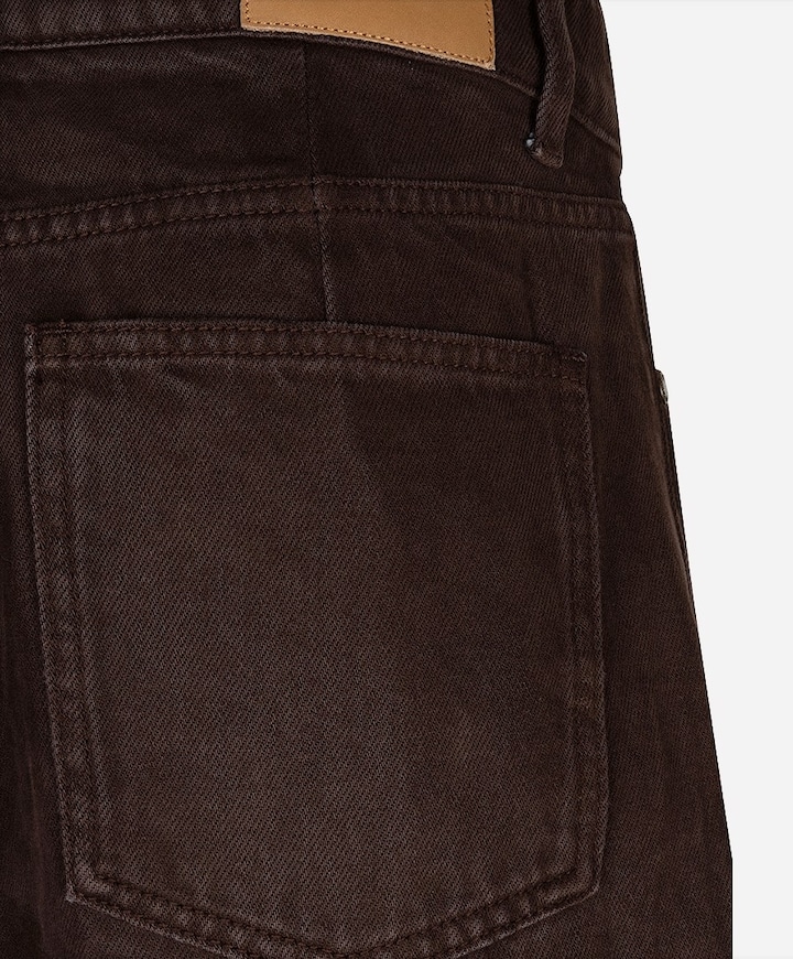 Trousers barrel jeans cacao dames jeans bruin