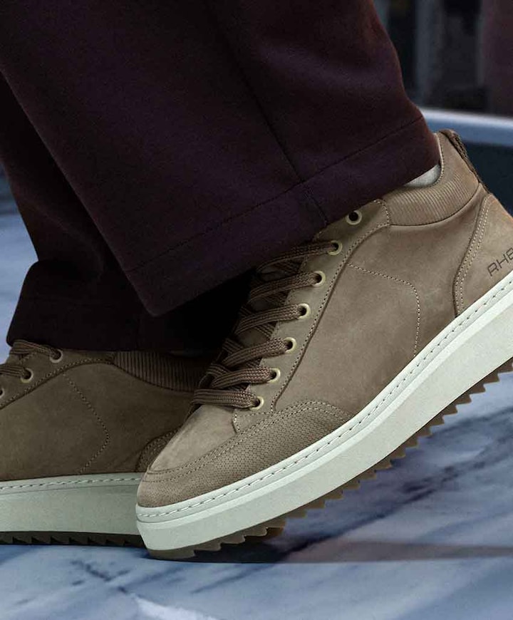 RUSSEL NUB heren sneakers beige