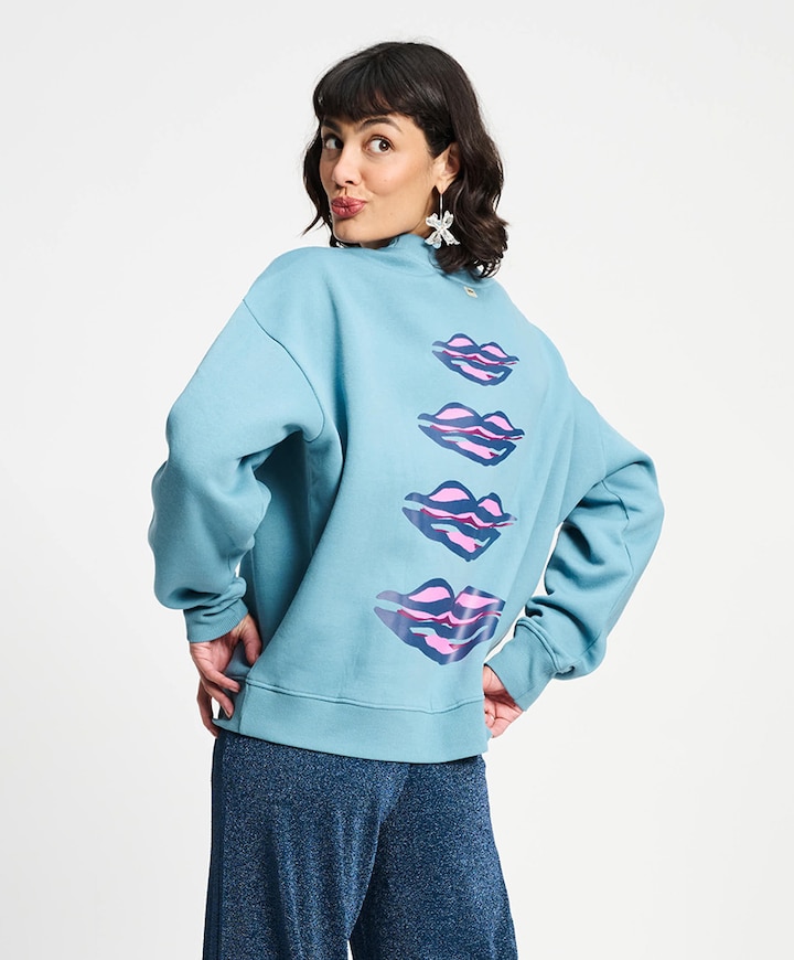 Dames sweater blauw