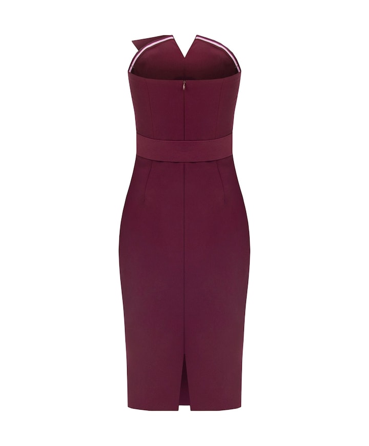 Dames jurk bordeaux