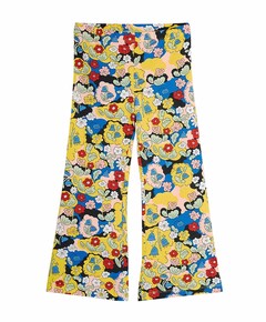 Flowers flared broek multicolor