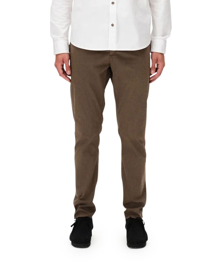 Paul K3280 dale chino  heren broek bruin