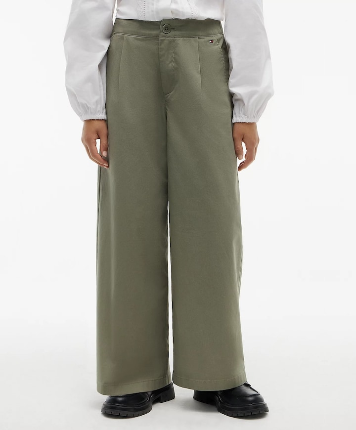 WIDE LEG PANTS meisjes broek groen