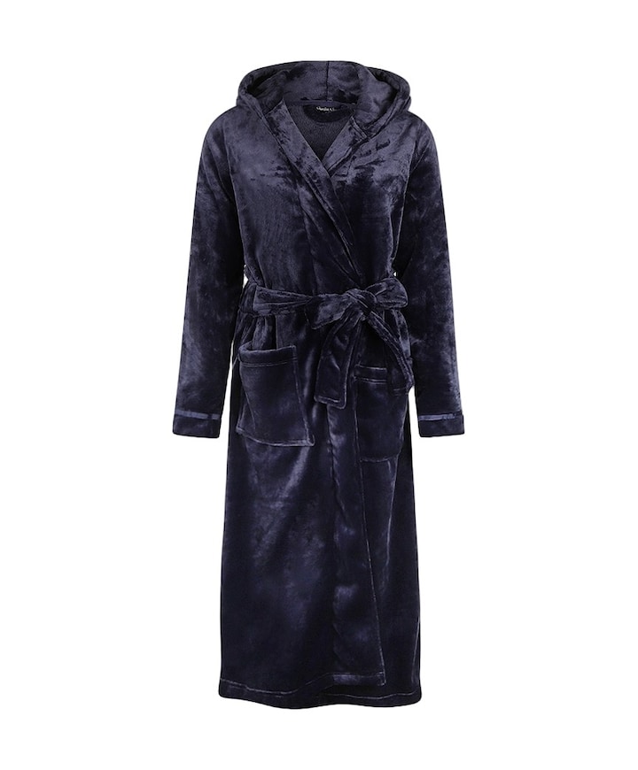 Dames ochtendjas blauw