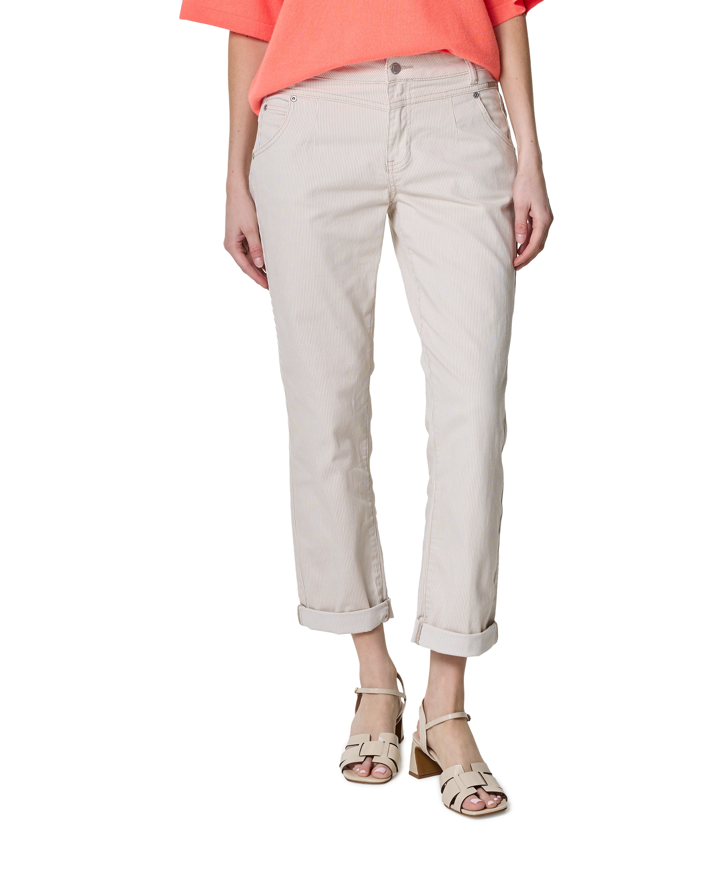 Jani Stripe dames jeans beige