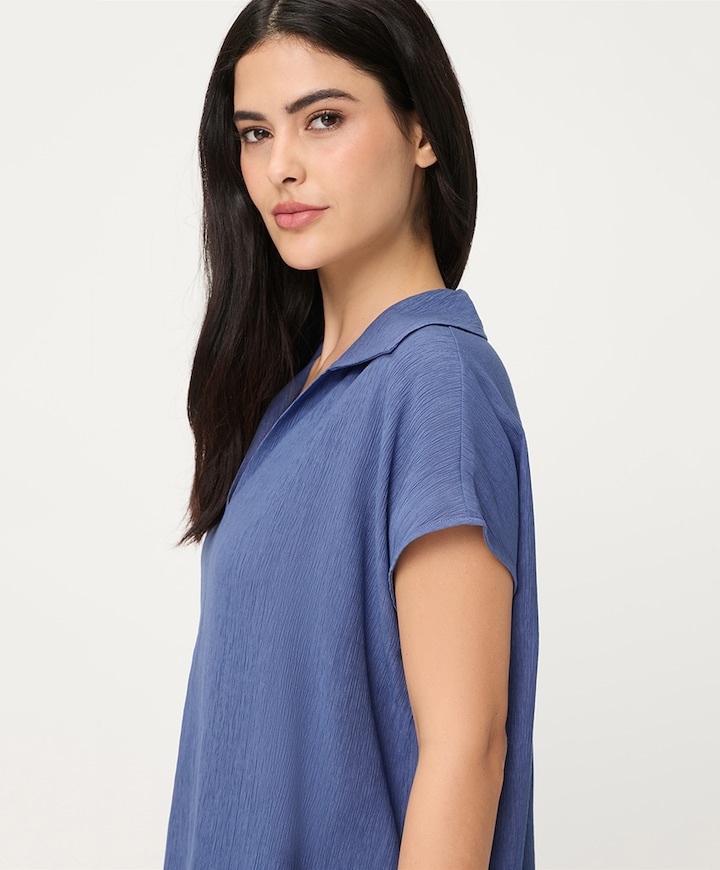 Dames blouse blauw