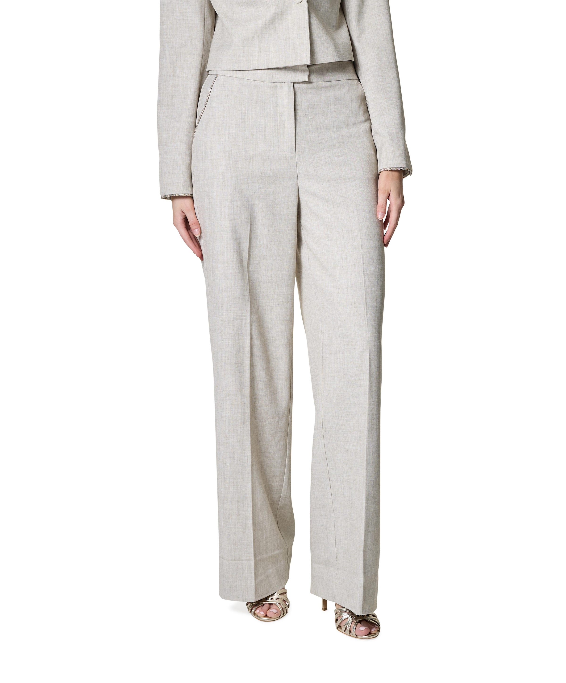 Pateete dames broek ecru