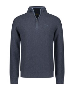 Heren trui met rits blauw