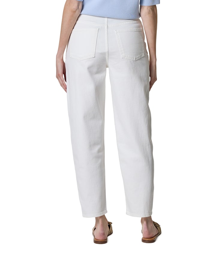 High waist barrel dames jeans ecru