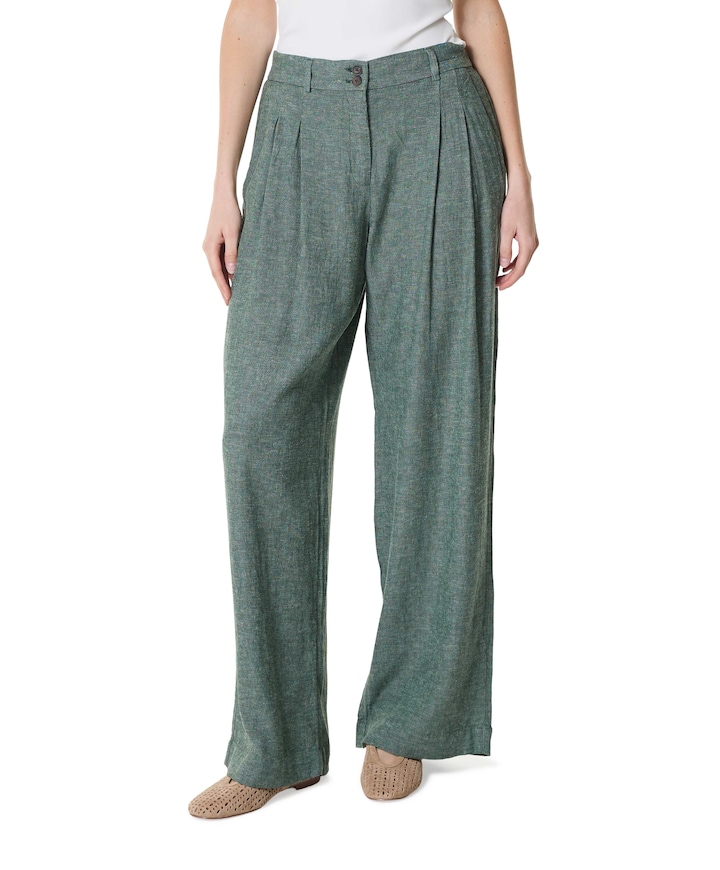 MSCHViana Ginia Pleat dames broek groen