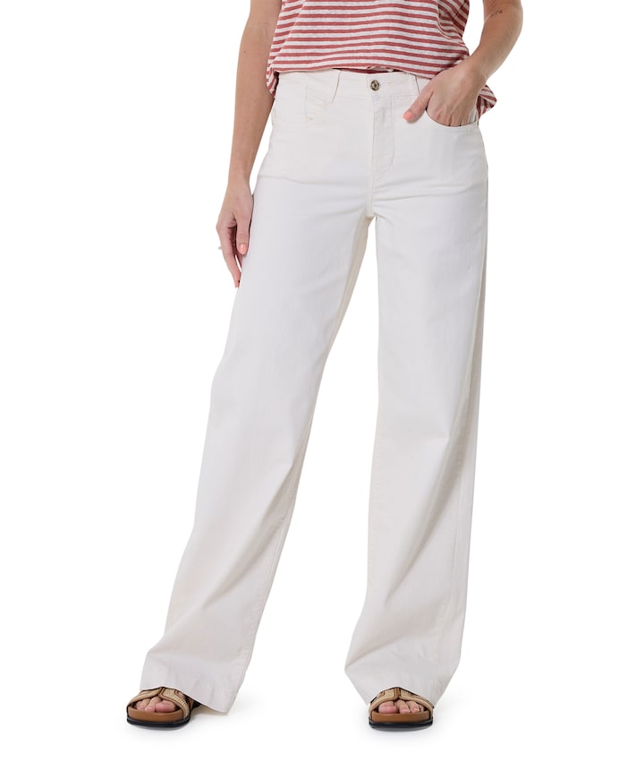 RICH PALAZZO dames broek ecru