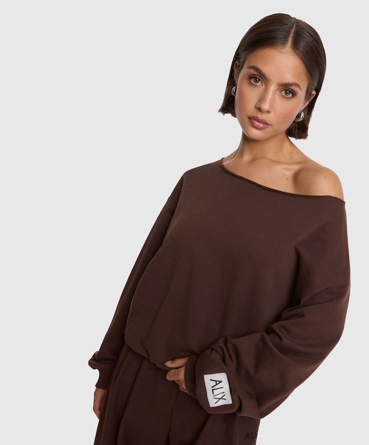 Dames sweater bruin