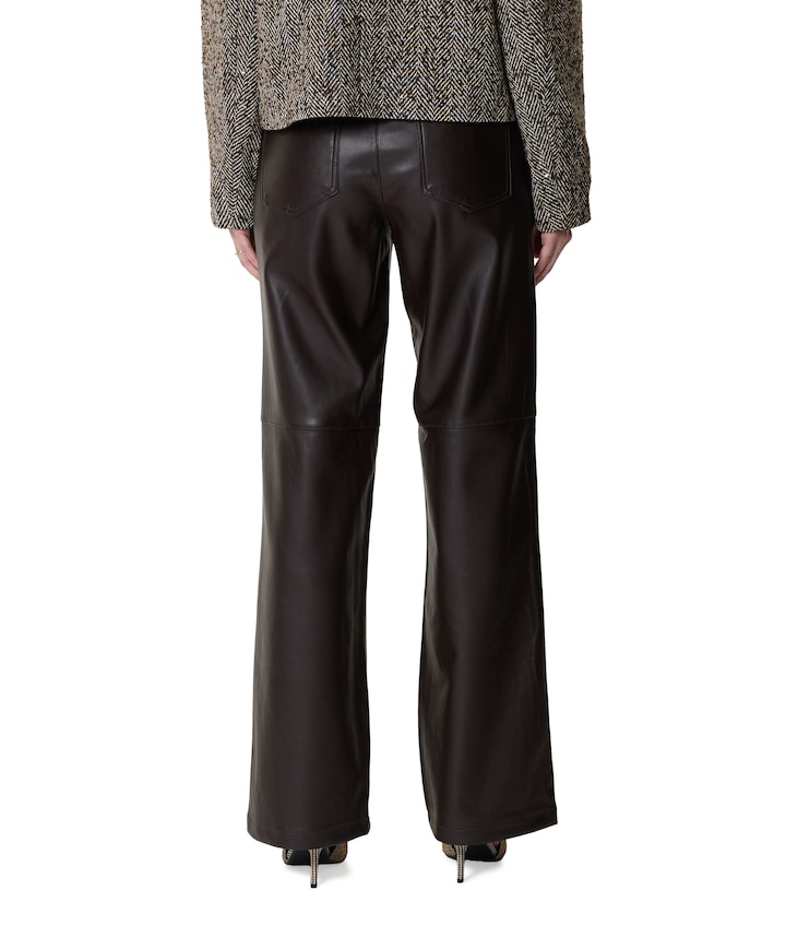 Colette faux leather L33 dames broek bruin