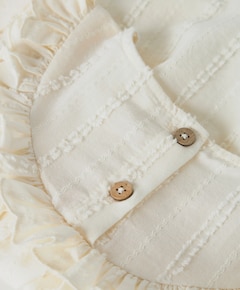 Meisjes blouse lange mouw ecru