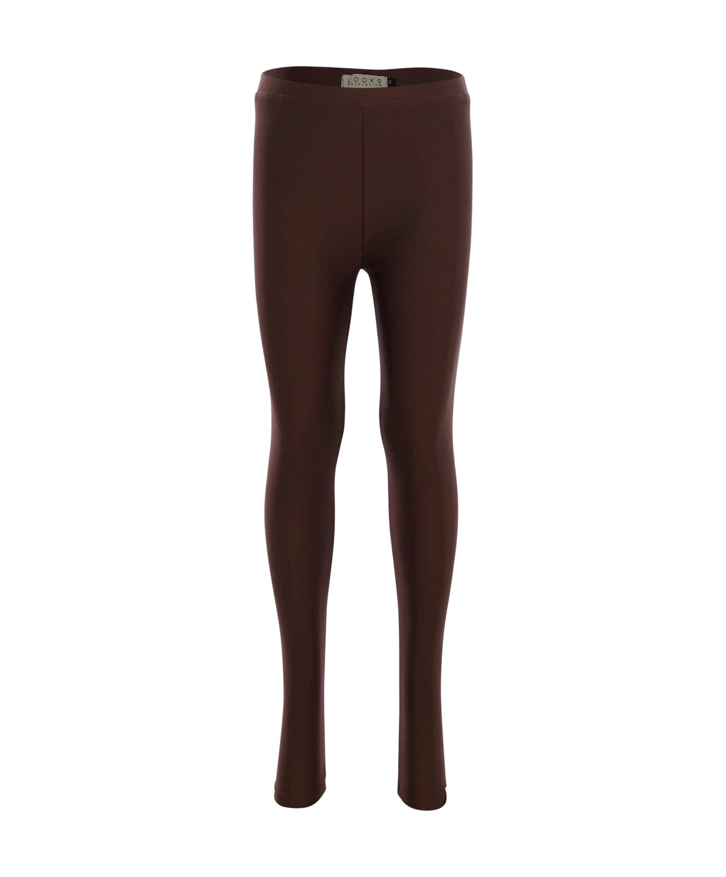 Little heart shiny legging meisjes broek bruin