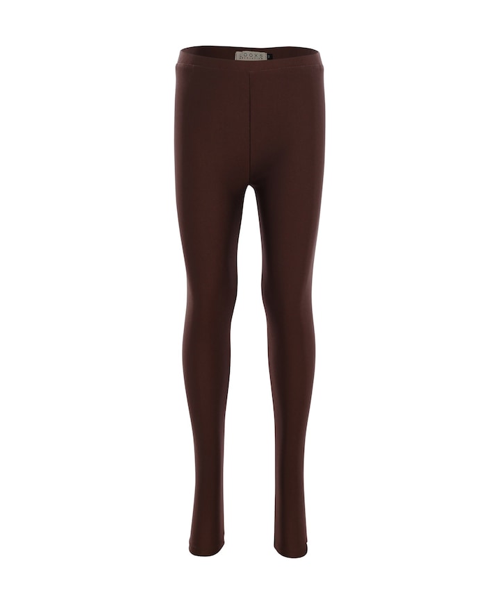 Little heart shiny legging meisjes broek bruin
