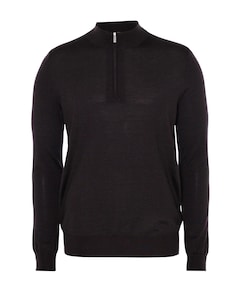 Heren trui met rits bruin