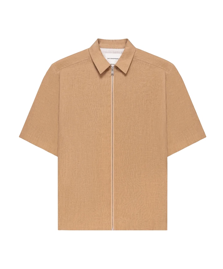 Heren overshirt beige