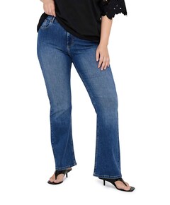 CARWILLY HW FLARED RHINESTONE DNM dames jeans blauw