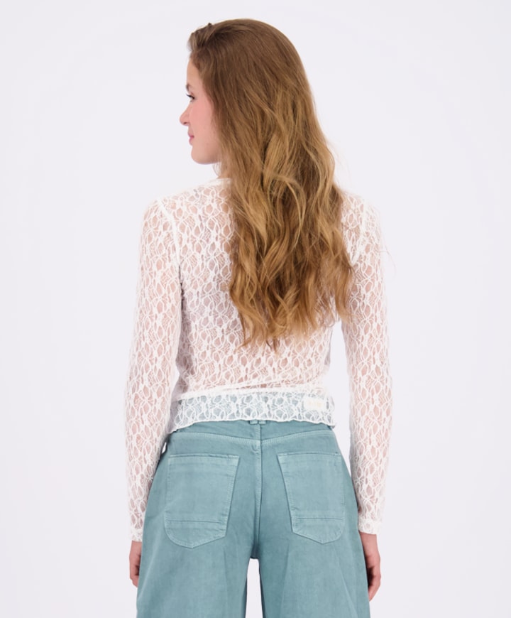 Meisjes longsleeve beige