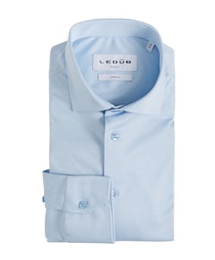 Heren overhemd extra lange mouw blauw