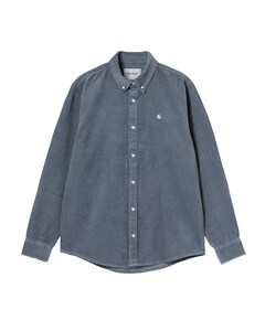 Heren overhemd lange mouw blauw