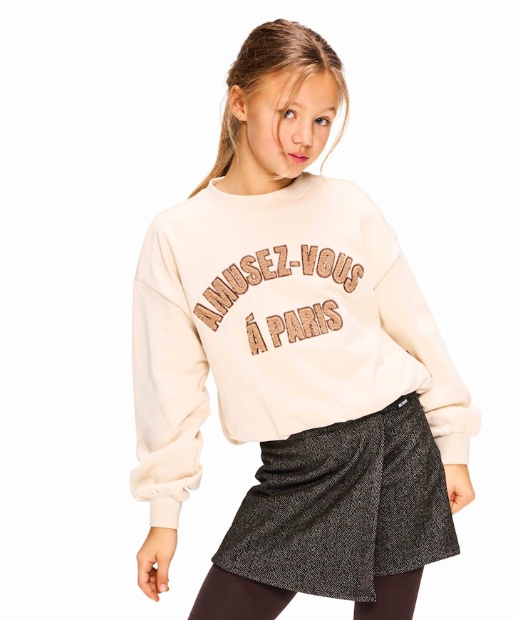 Meisjes trui beige