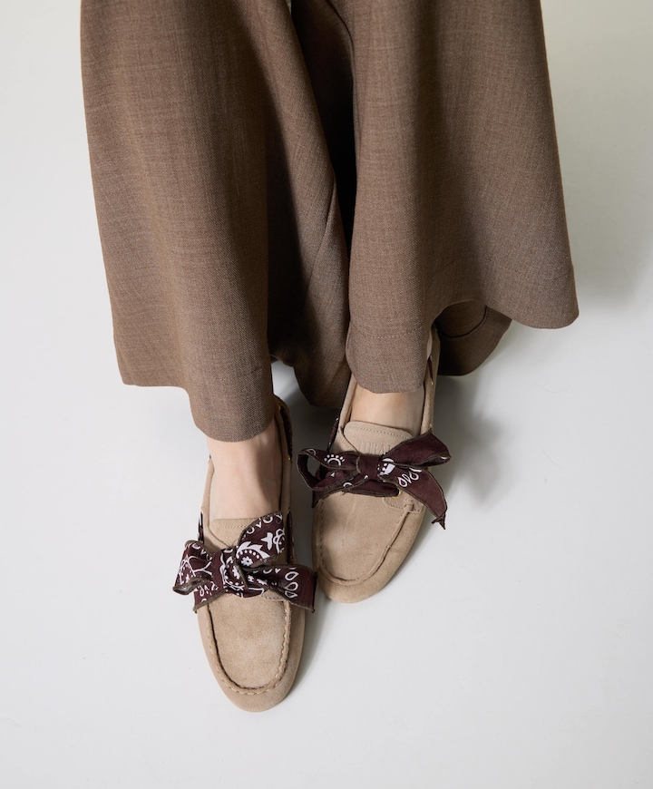 dames mocassins beige