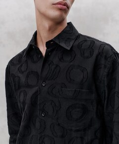 Heren overhemd lange mouw zwart