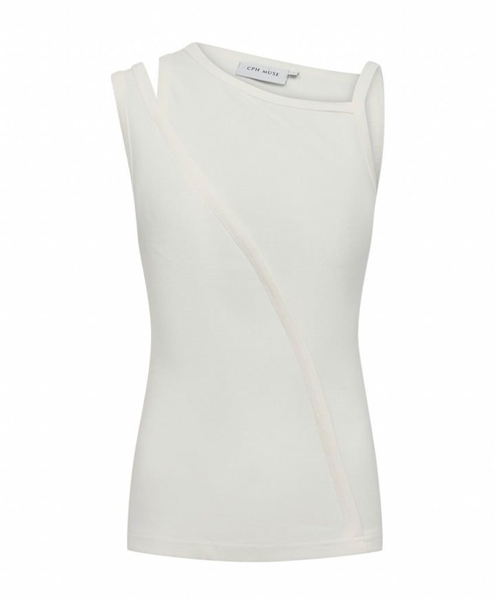 Dames top ecru