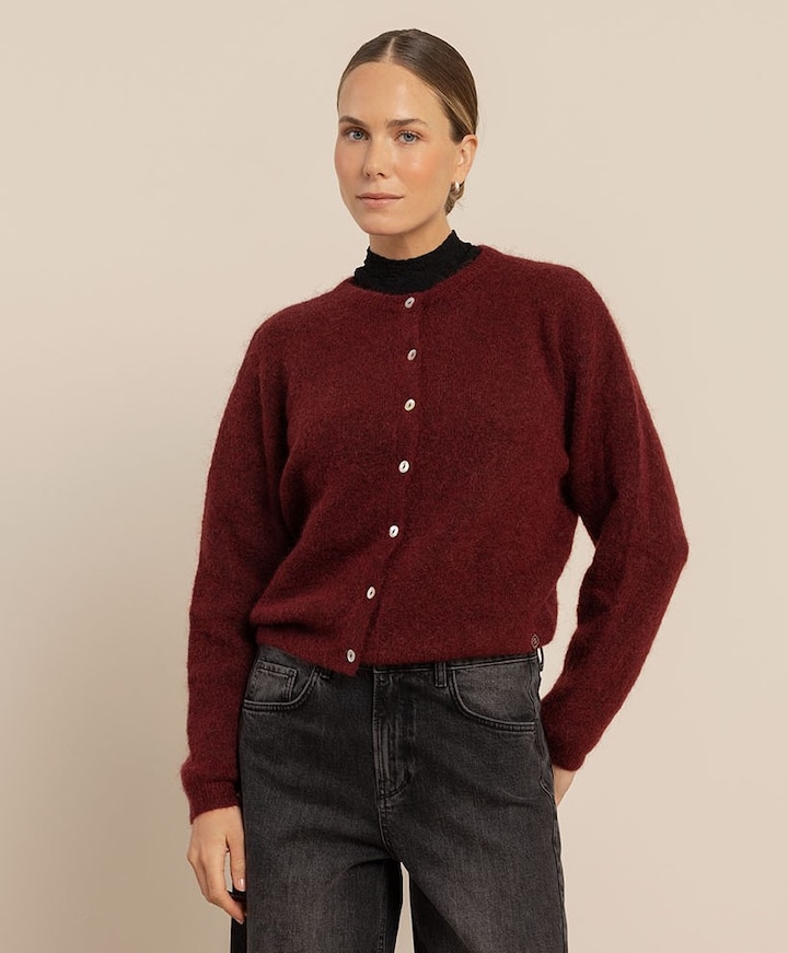 Dames vest bordeaux