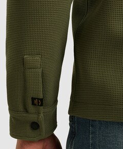 Heren overhemd lange mouw groen