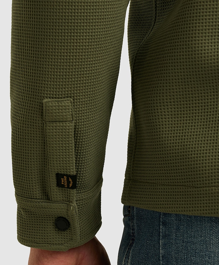 Heren overhemd lange mouw groen