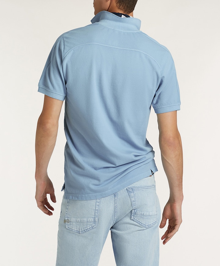 Heren polo blauw