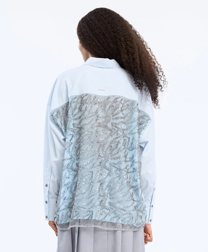 Dames blouse blauw