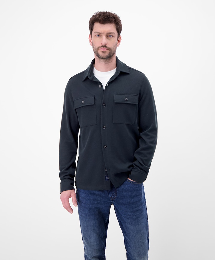 Heren overshirt blauw