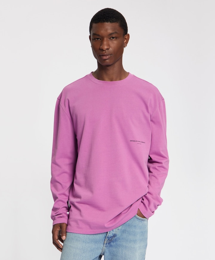 Heren longsleeve paars