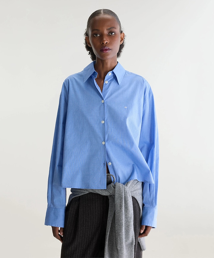 Dames blouse blauw