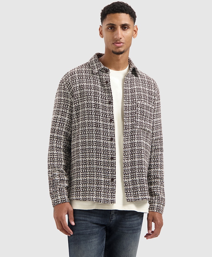 Heren overshirt bruin