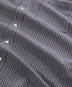 Heren overhemd lange mouw blauw