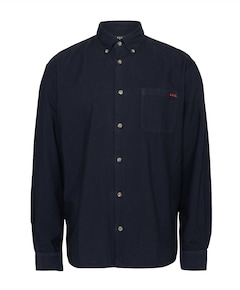 Heren overhemd lange mouw blauw